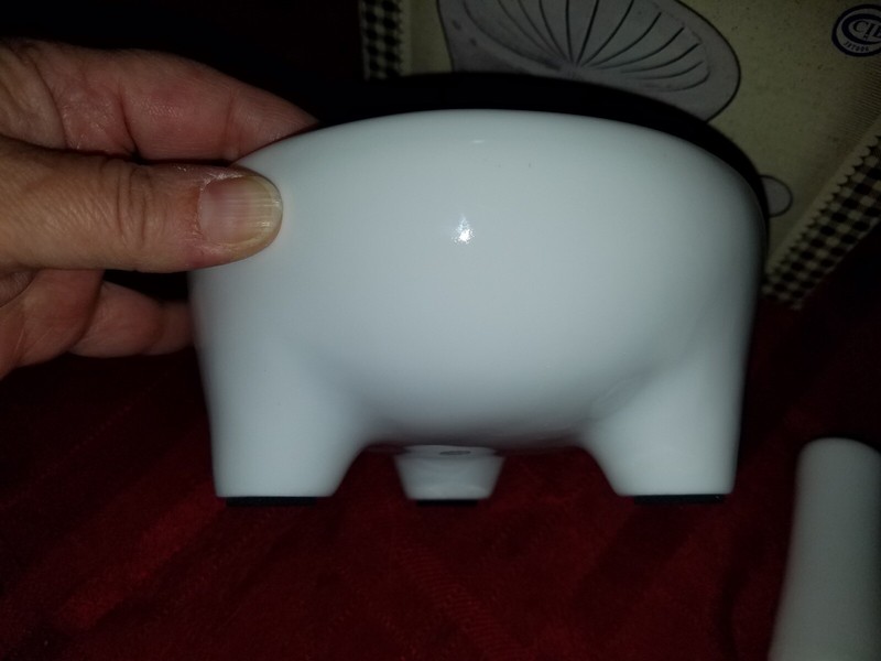 Cobble Creek White Porcelain Molcajete Salsa Dish Mortar and Pestal NIB