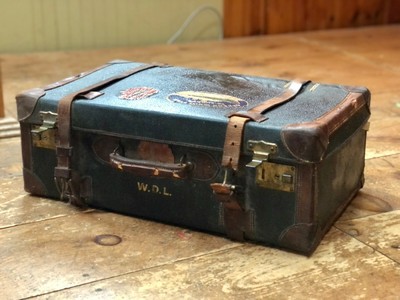 Vintage French large metal orange lockable cabinet box storage chest tools luggage circa 1970/'s English Shop