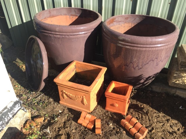 Large garden glazed pots plus extras | Pots & Garden Beds | Gumtree