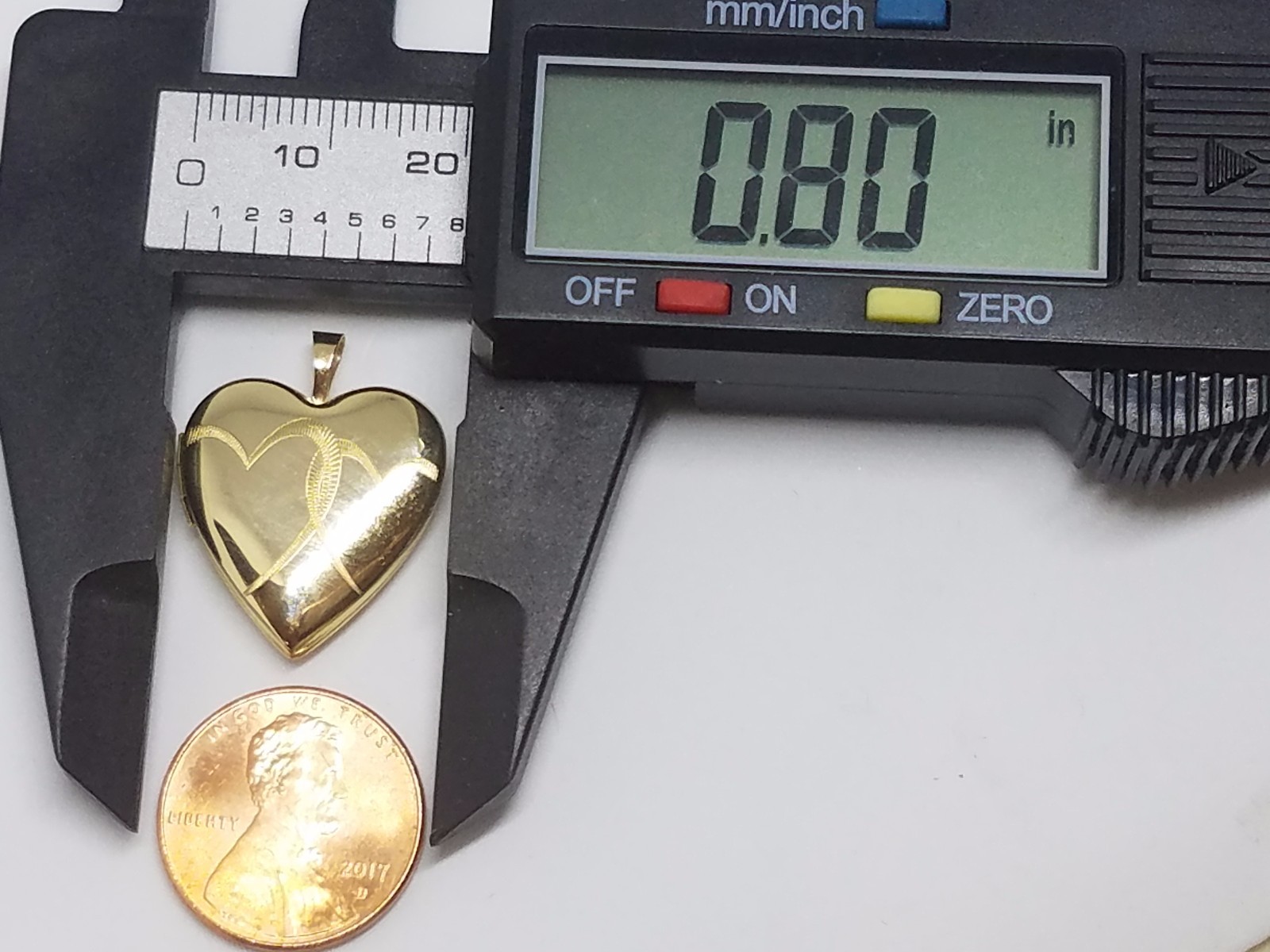 Pre-owned Handmade Gold Locket Heart Love Pendant Real Solid 14k Charm Yellow Necklace Gift Her 1" In Yellow Gold