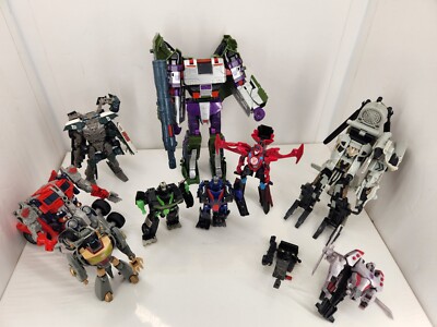 Lot Of 10 Modern Transformers Missing Parts Megatron, Optimus + More