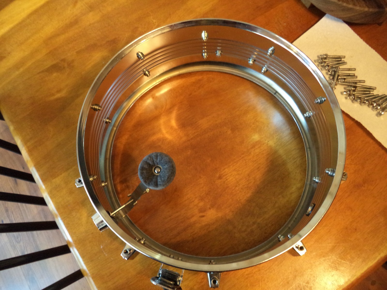 Vic Firth Snare Drum with Stand 10 Lug Very Nice Condition Tall Boy Stand