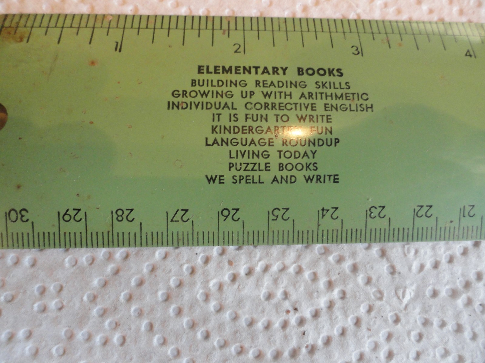 Old Advertising Metal Ruler - 