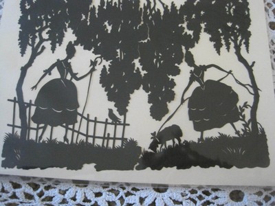 Silhouettes on Paper Antique 7.5