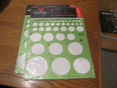 Art Institute Circle Template 45 Circles Transparent Green From 1/16'' to 2 1/4''