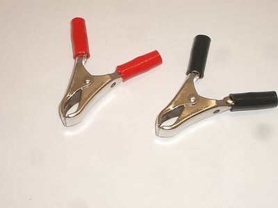 PHILMORE 10139 MINI AUTO PLIER-TYPE ALLIGATOR 15A BATTERY CLIPS SET OF RED&BLK 