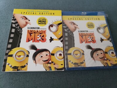 Despicable Me 3 (Blu-ray DVD Combo 2017) Sealed with Slipcover Free Shipping