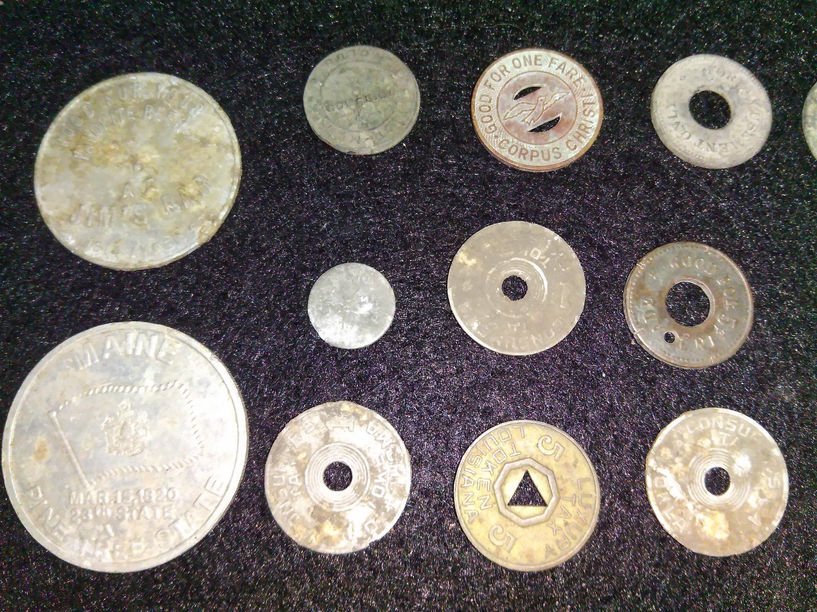 17 Antique Tokens - Sea Recovery Artifact Ship Wreckage