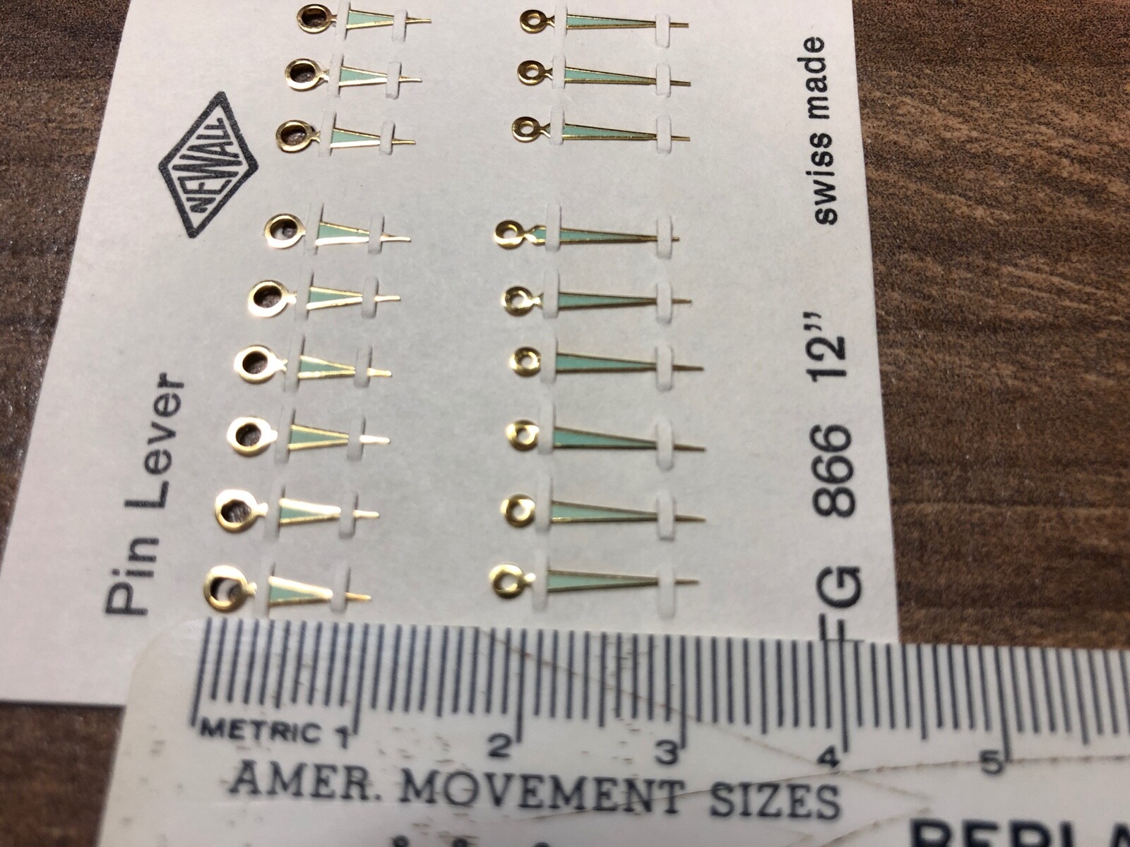 Vintage Pin Lever Watch Hands -1 PAIR - Luminous Radium? BFG 866 Swiss - (866)