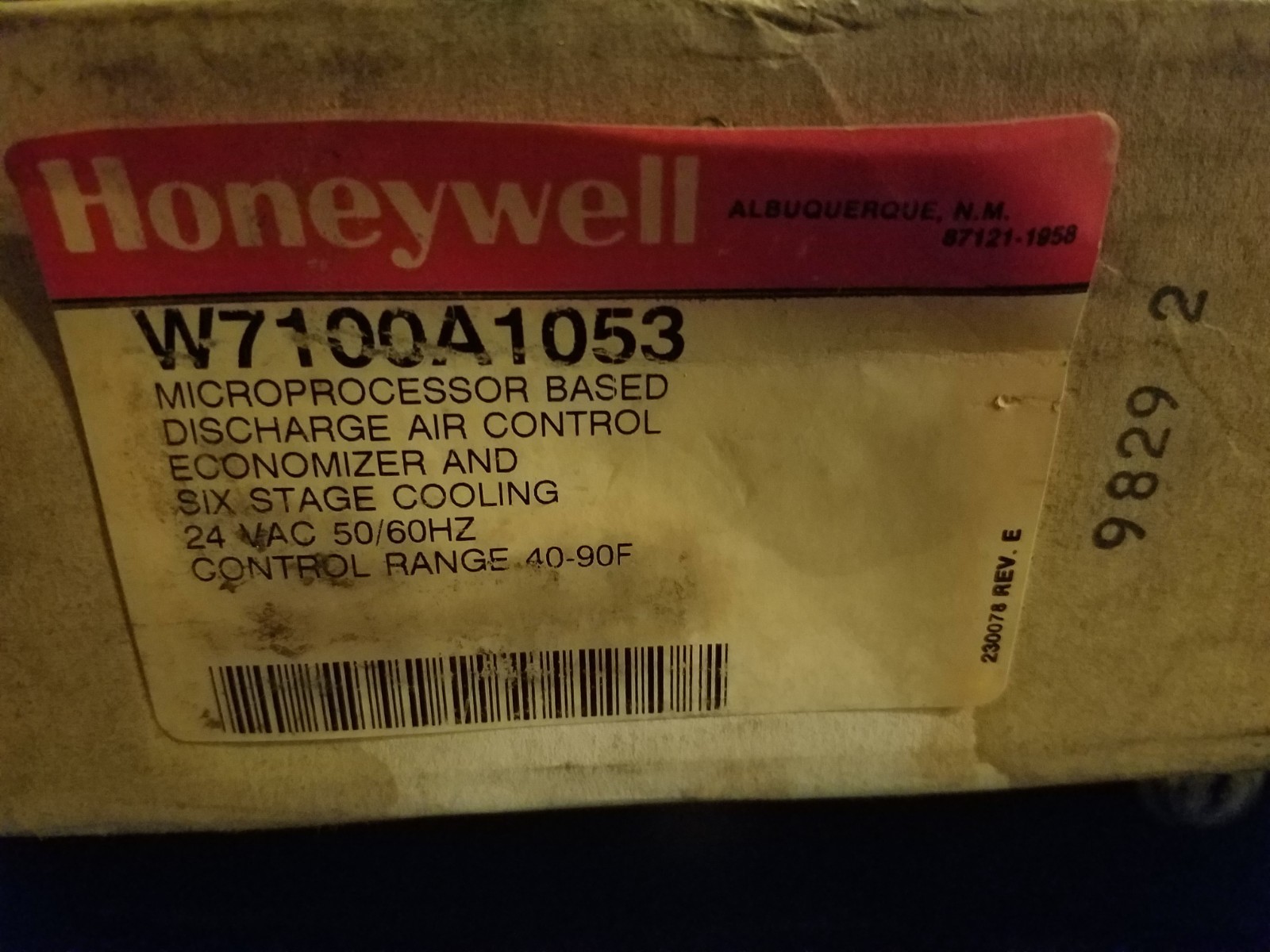 Honeywell  W7100A1053 