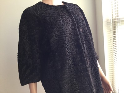 Marni chocolate brown lamb Fur Coat size it 40
