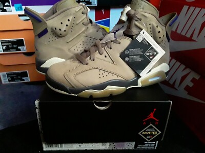 Womens Nike Air Jordan VI 6 Retro Goretex GTX Brown Kelp Gold Shadow FD1643 300