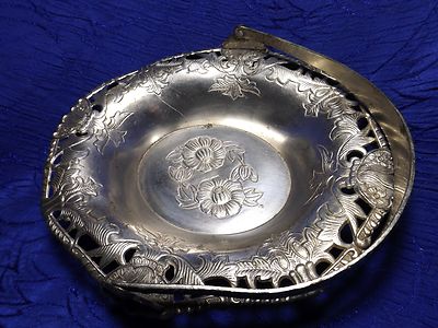 Silver Plated Basket Occupied In Japan 7.5