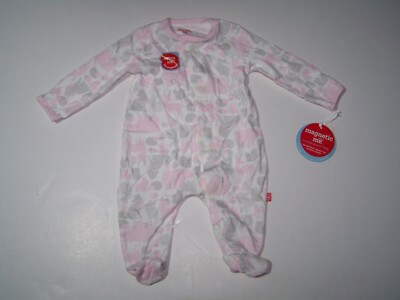 Magnetic Me Boutique Girls PJs Footed Pajamas Enchanted Forest Size 0/3M NWT