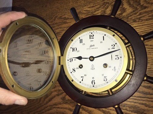 Schatz Royal Mariner Ship's Clock Made In West Germany For Parts Or Repair (Key)