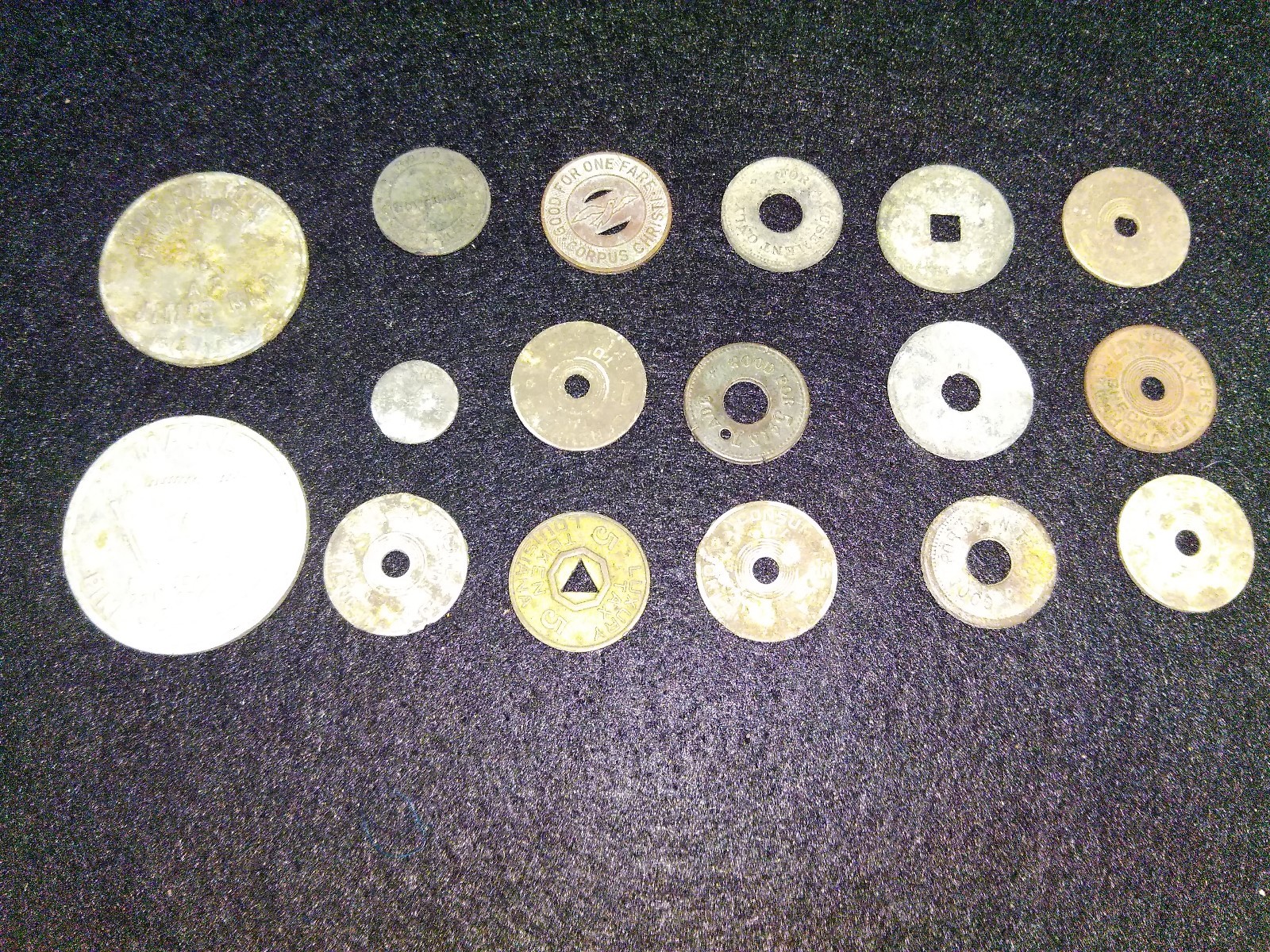 17 Antique Tokens - Sea Recovery Artifact Ship Wreckage