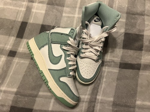 6.5 NEW NWOB Nike Dunk High 1985 Enamel Green Summit White