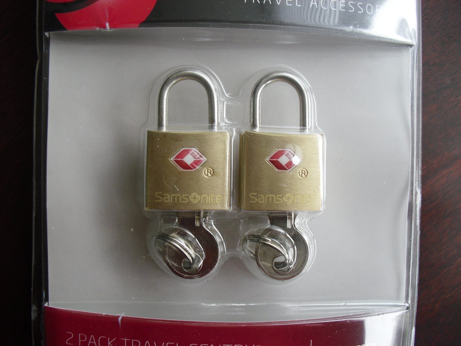 Two pack New Lock Samsonite Travel Sentry brass Original Package 4 Keys # 624