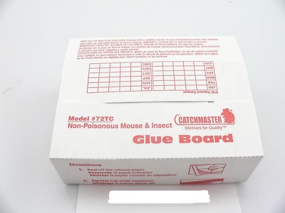 72 Catchmaster Mouse Glue Traps Glue Boards Mouse Traps Peanut Butter GlueBoards