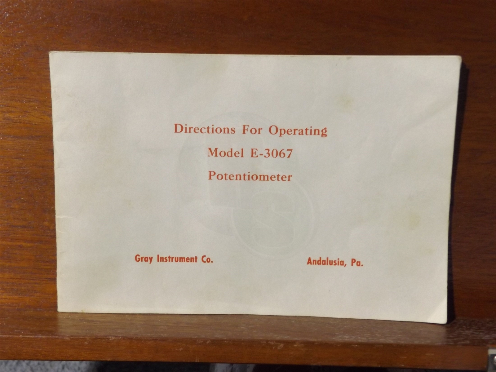 Vintage Gray Instruments E-3067 Potentiometer NASA