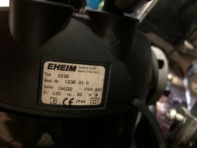 Eheim Ecco Canister Filter 2236 l/Std 600 V- 230 Hz 50 W 8 EU Plug Aquarium NOT 