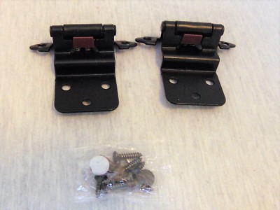 Cosmas Flat Black Cabinet Hinge 3/8'' Inset Item 17128-FB 