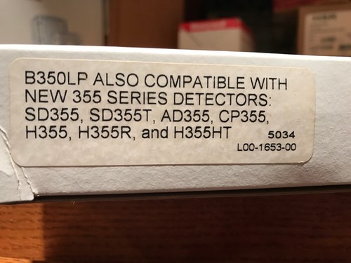 *NIB* *New* Fire-Lite B350LP Fire Alarm Smoke Heat Detector Base