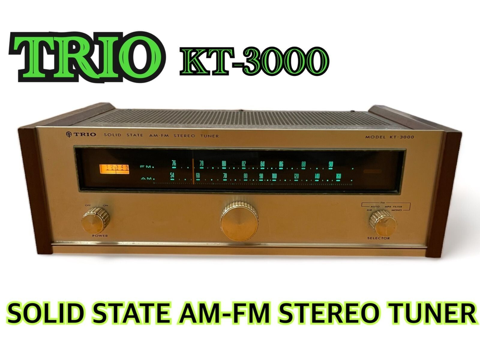 ‼️ TRIO FM Stereo Tuner kt-8000‼️ Trio KT8000 FM Stereo Tuner - Vintage Model - LED Modded