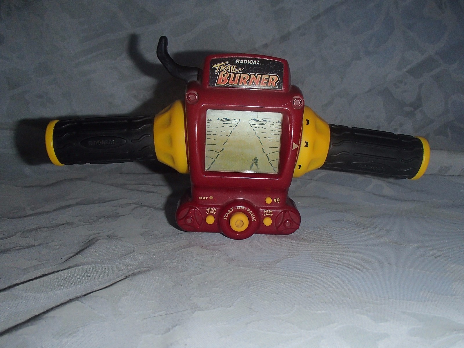 Radica Trail Burner Electronic Handheld Game Travel 1998 Dirt Bike Racing