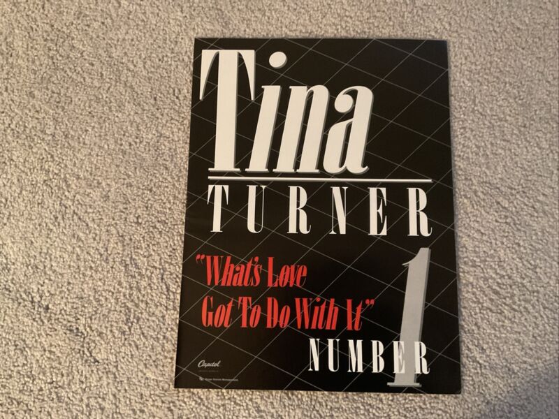 TINA TURNER 1984 WHATS LOVE GOT TO DO WITH IT #1 ORIGINAL PRINT POSTER TYPE AD