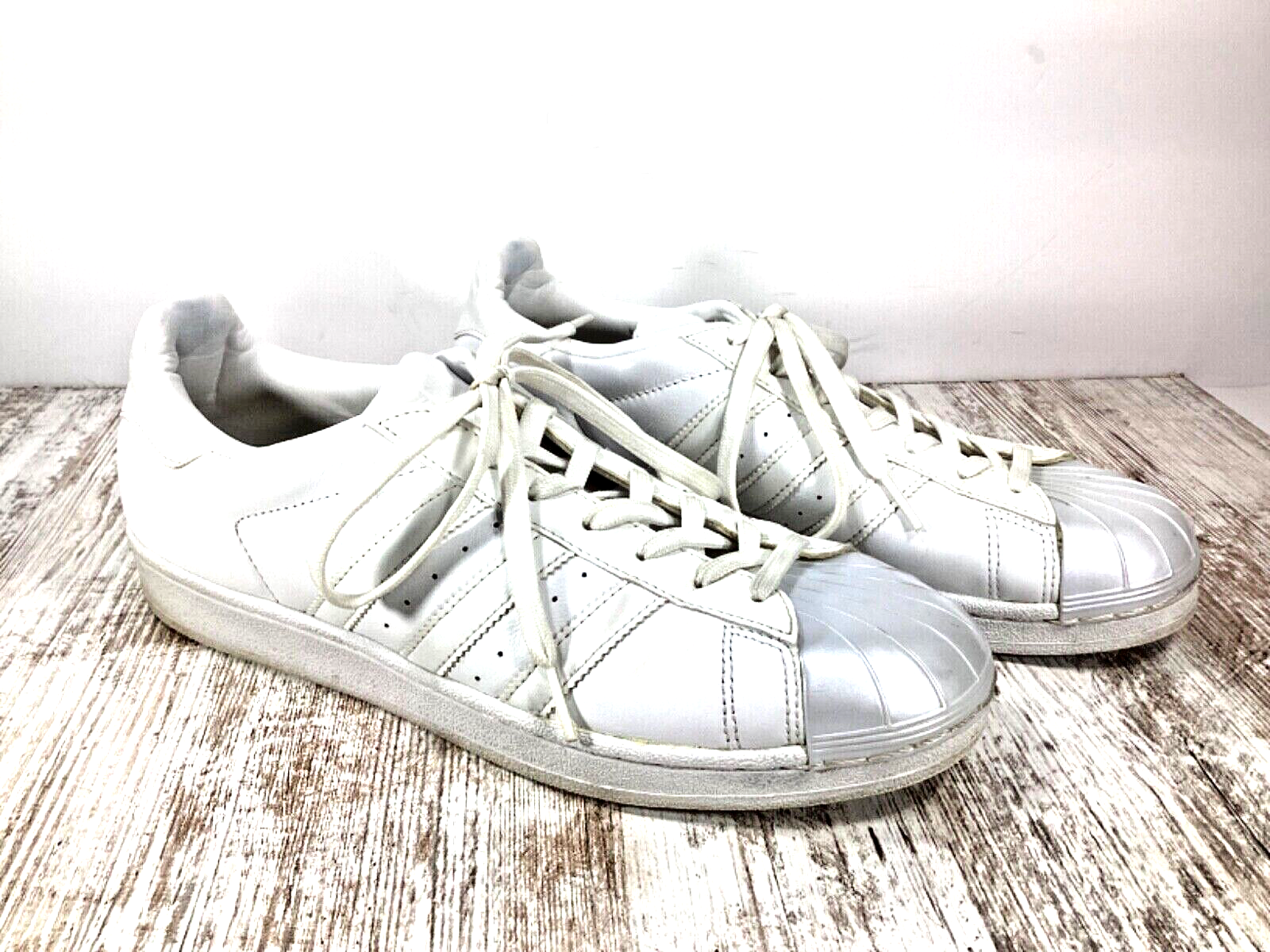 Adidas Superstar Glossy Toe Bright White Sneakers Shoes