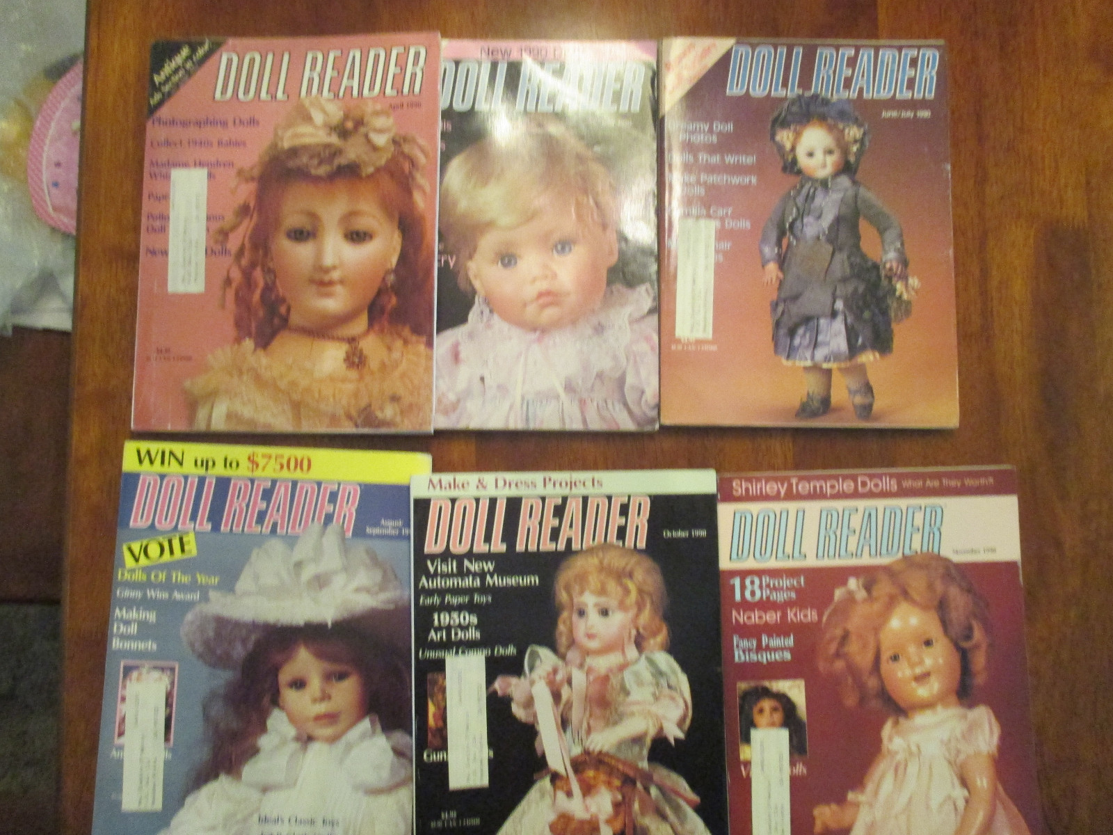 Doll Reader Magazines 1990 missing Jan thru March Feat