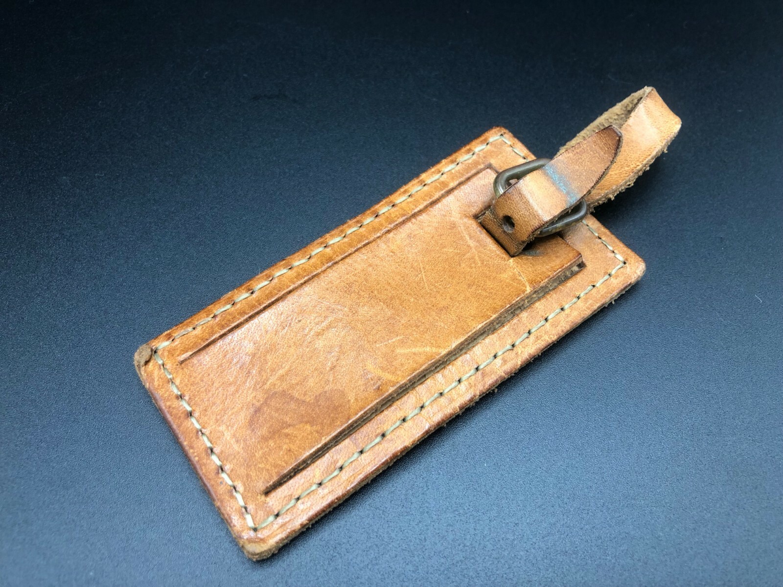 Vintage Hartmann Leather Luggage Tag
