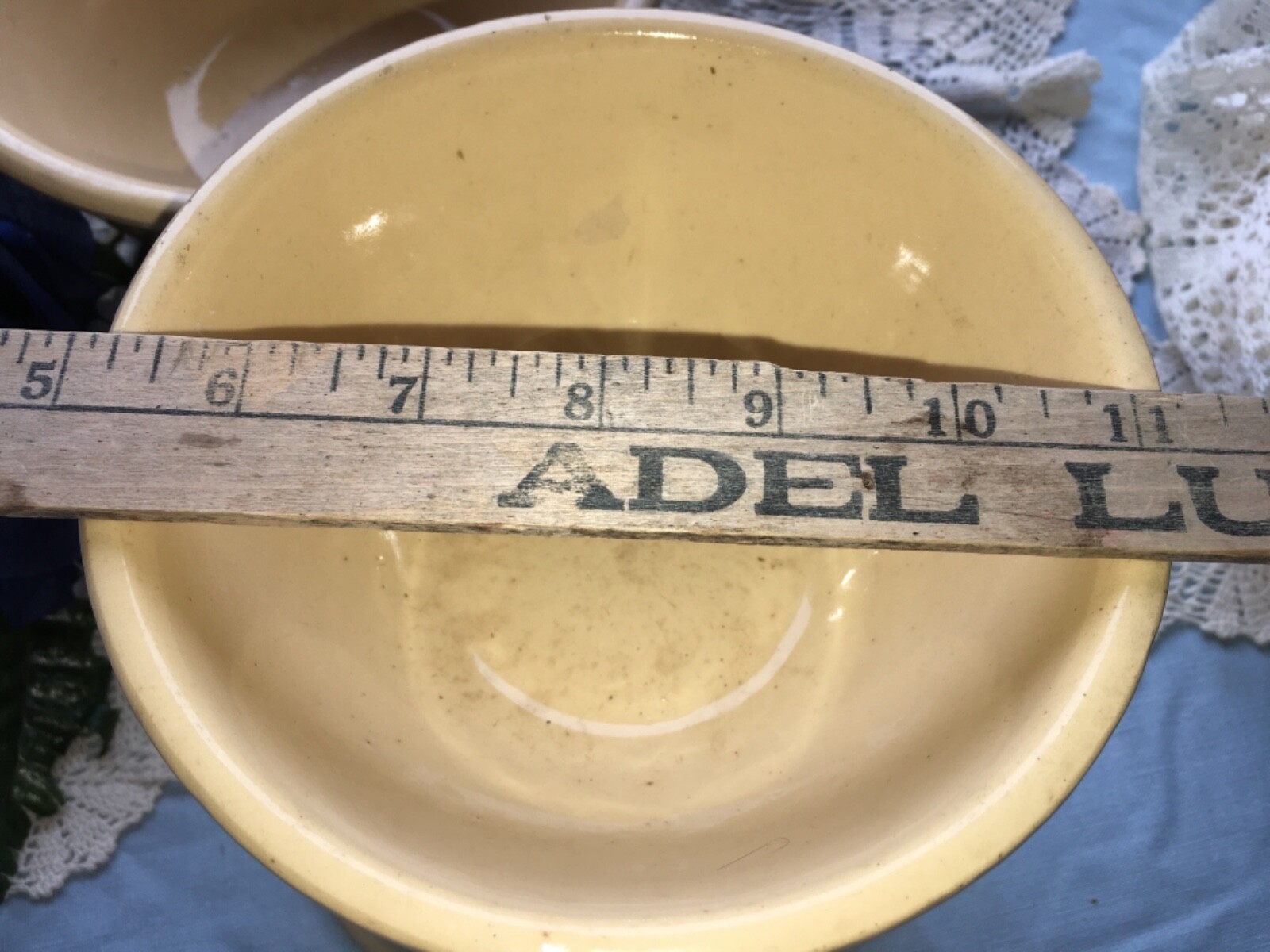 WATT POTTERY YELLOWSTONE 2 LEAF APPLE U.S.A. OVENWARE #6,#7,#8 NESTING BOWLS