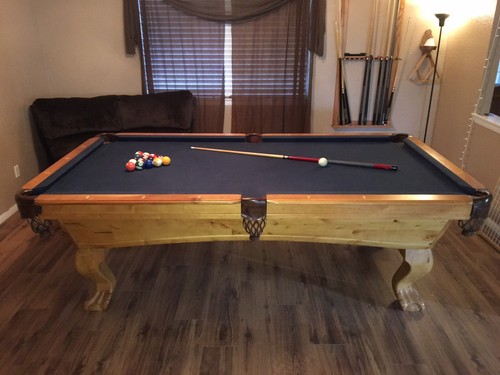 8' slate pool table