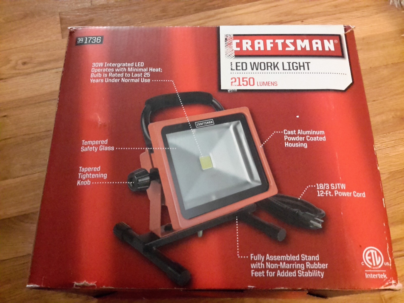 Craftsman LED Work Light 30W  2150 Lumens 1736 BRAND NEW