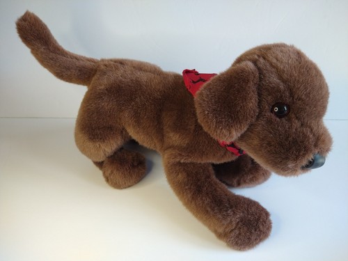 The Black Dog Brand Chocolate Puppy Friend Plush Stuffed Animal With Bandana 12