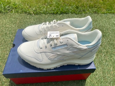 Reebok Women's Classic Leather SP Sneaker Chalk/Glass Blue GX8690 Size 11