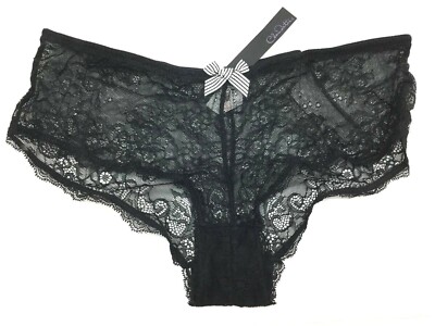 Claudette Bardot Cheeky Boyleg Bikini Panty Brief Women Panties Lingerie Black
