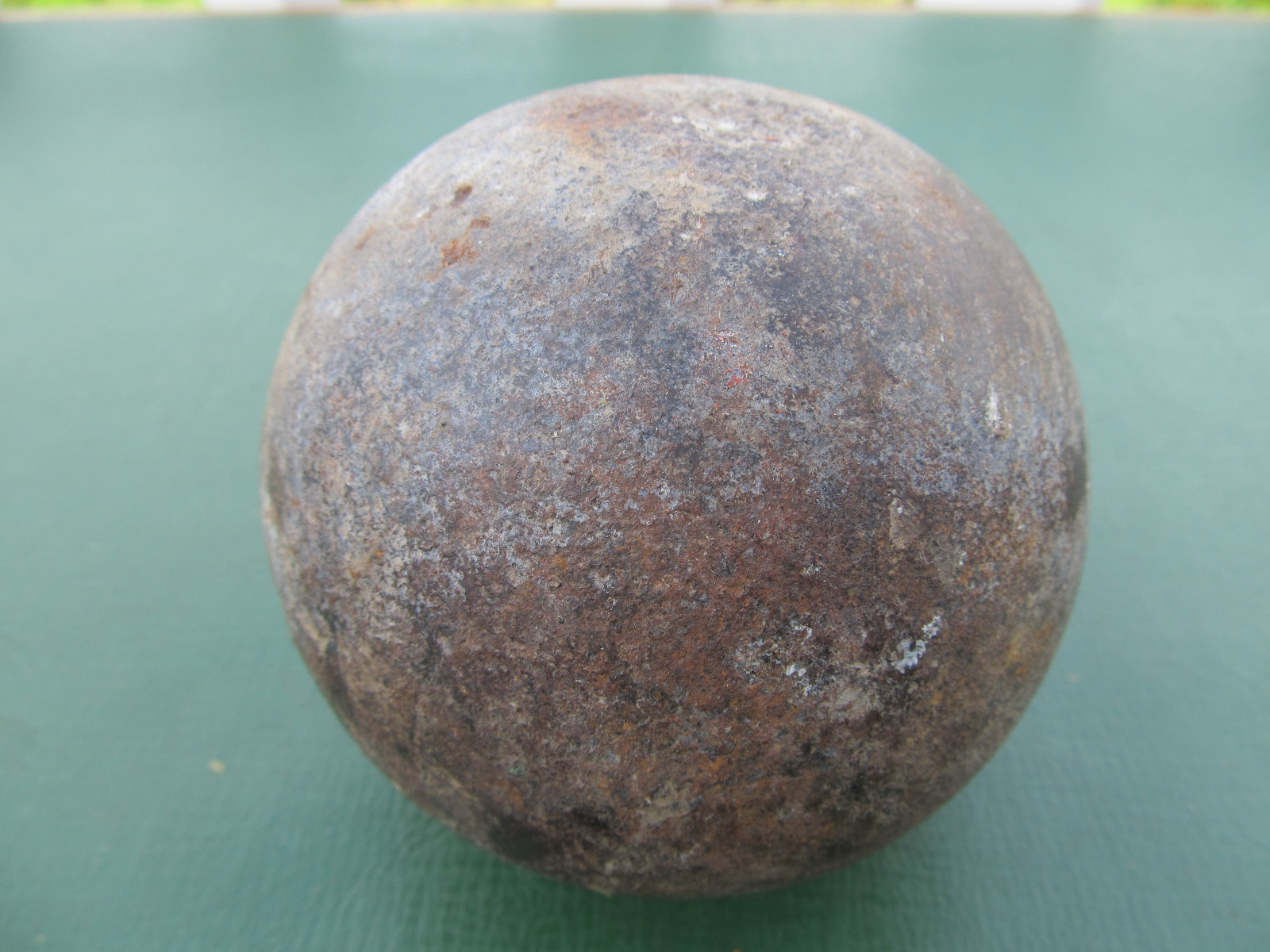 Antique Canon Ball Counterweight 7 lbs 3 oz 3 7/8 Inch Diameter