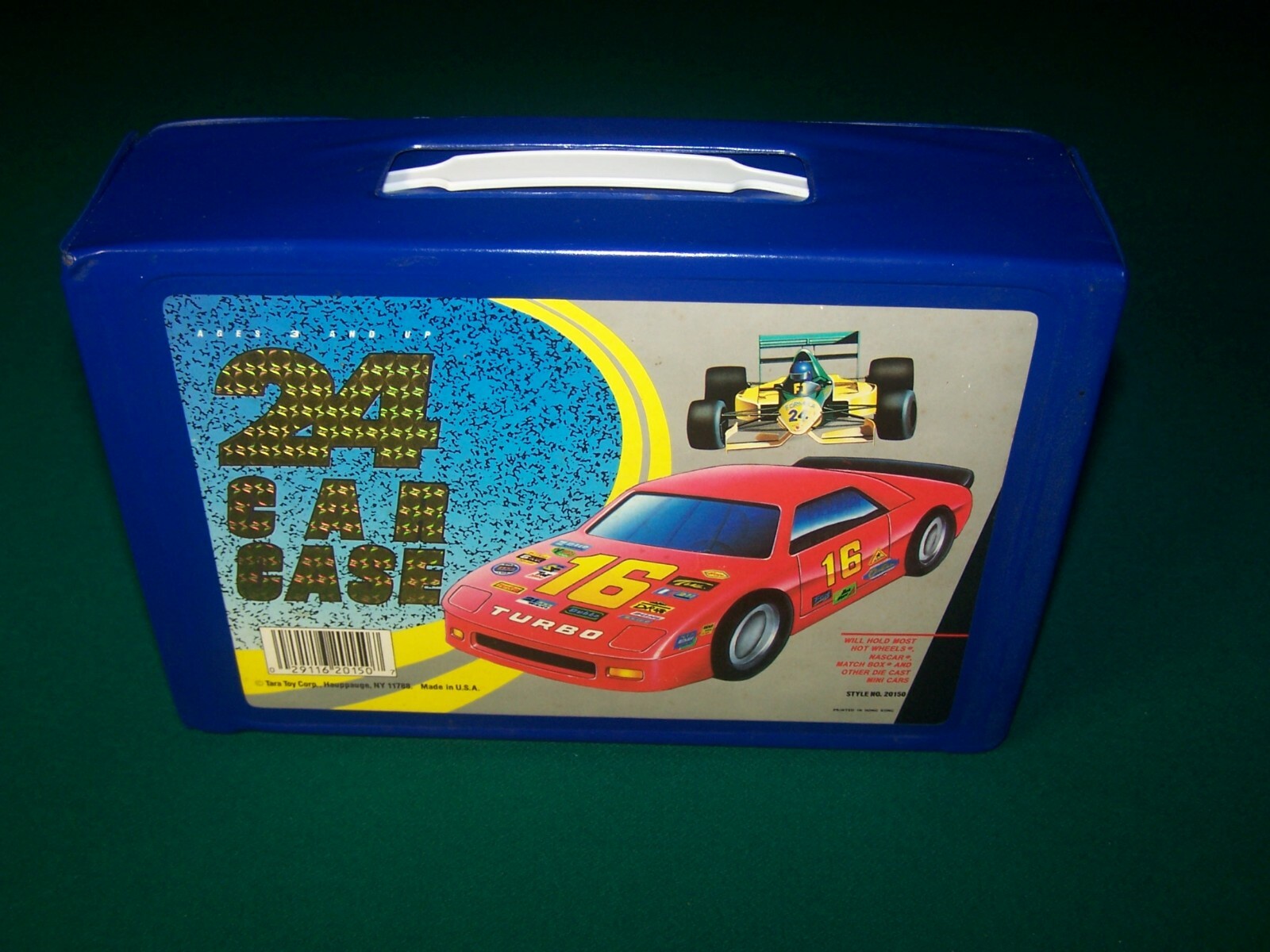 Vintage (24) Die Cast Car Case - Tara Toys Corp. No. 20150 Blue Case USA