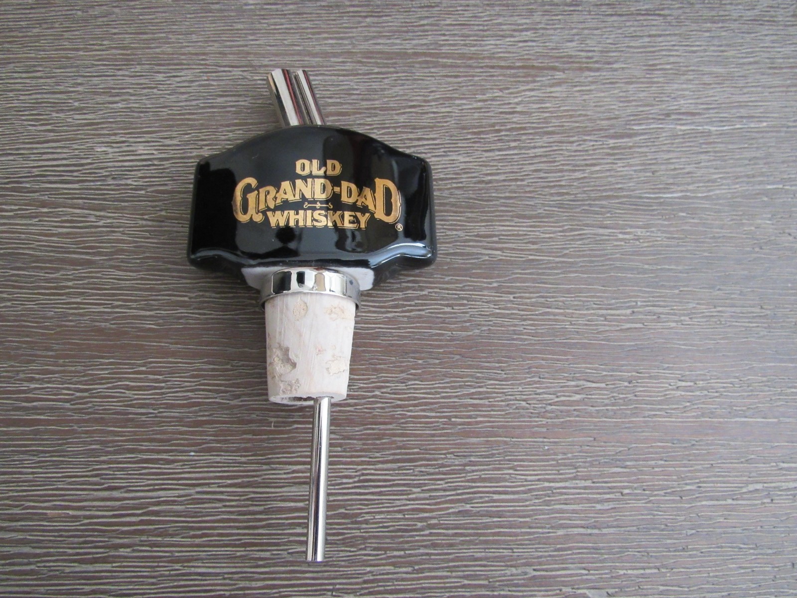 Vtg Ceramic Liquor Bottle Stopper Pourer-Old Grand Dad Whiskey in Original Box