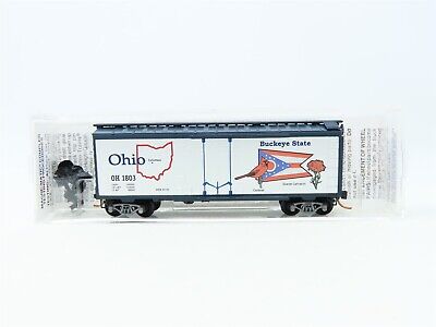 N Scale Micro-Trains MTL 02100389 OH Ohio State 40' Plug Door Box Car #1803