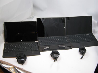 Lot of 3 AS-IS Microsoft Surface (2 of 1645, 1 of 1516) cosmetic & bad battery.