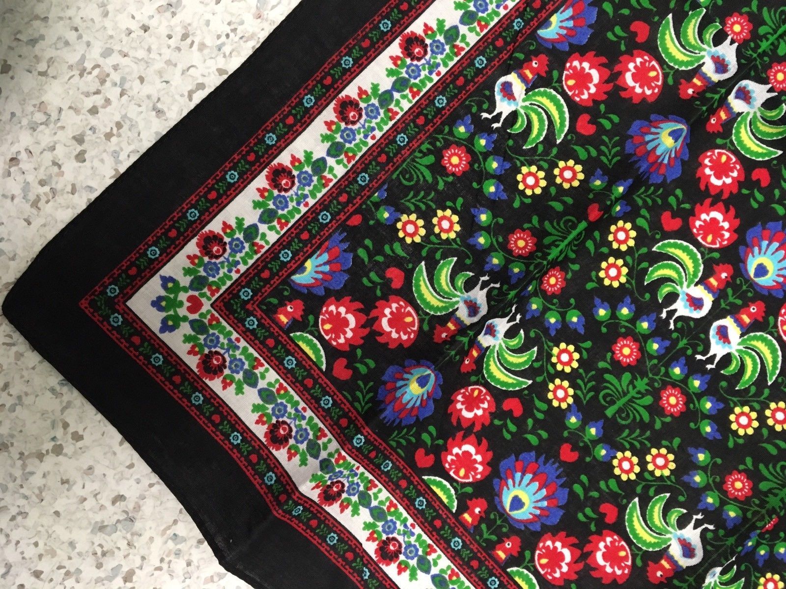 Lot of 6 New Native Indian Rooster Bird Flower Colorful Bandana Head Scarf Wrap