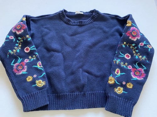 トップス LOW GAUGE BORDER KNIT BLUE トップス LOW GAUGE BORDER KNIT BLUE Low gauge border knit (blue)
