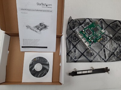 StarTech 4 Port Low Profile PCI Express High Speed USB 2.0 Card Part# PEXUSB4DP