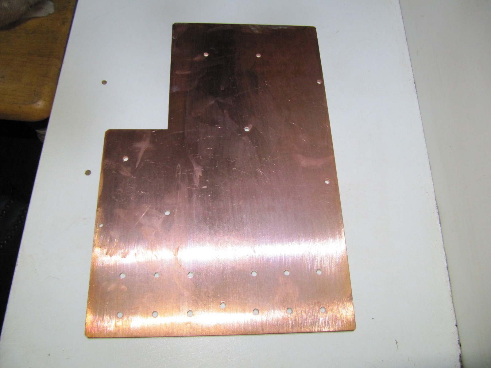 2 USED COPPER PLATE(buzz bar) 1/8” thick see picture for other measurements
