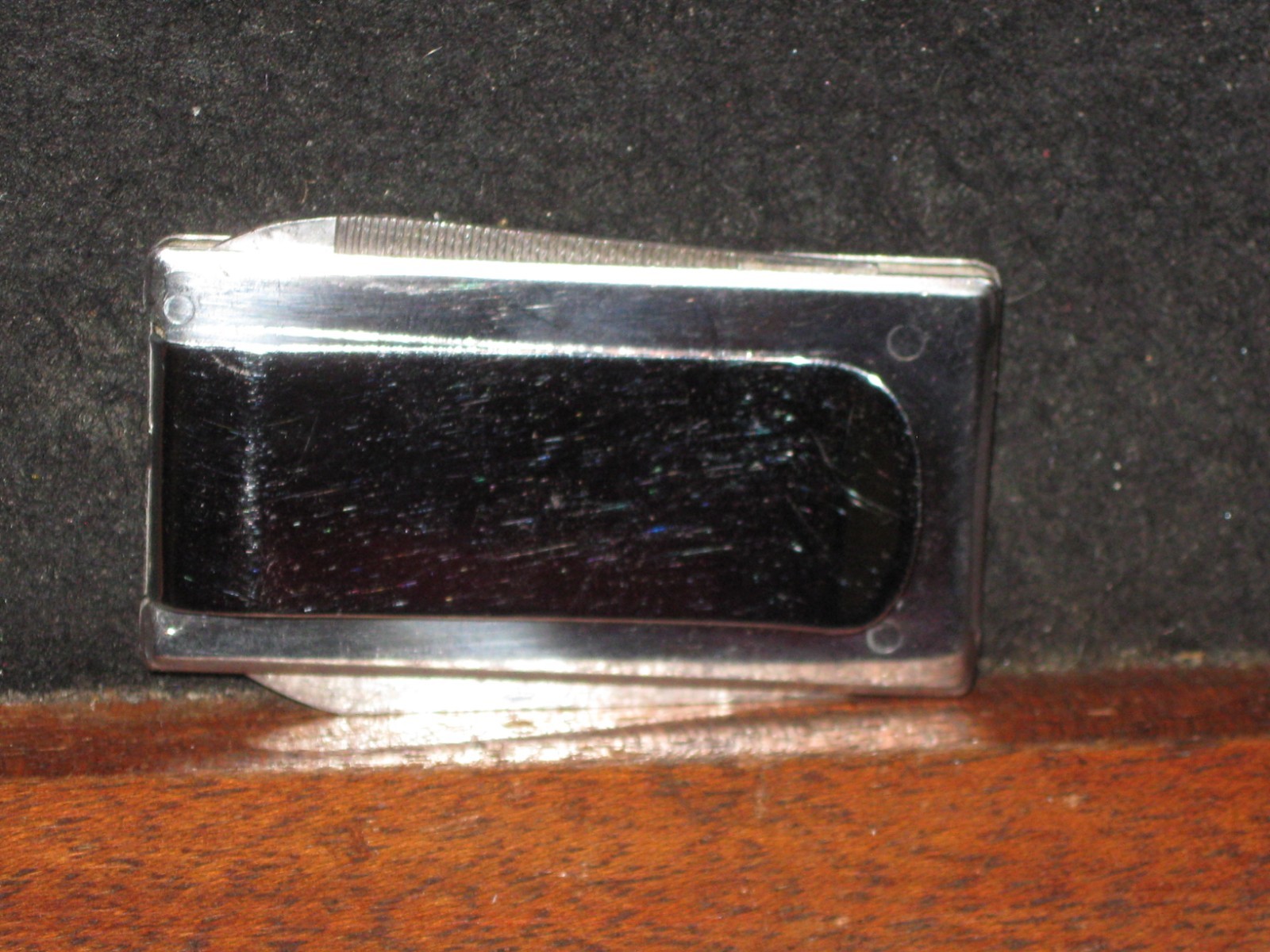 Vintage Old Mobil Stark Oil Co Advertising Pocket Knife Money Clip Boxholm IA