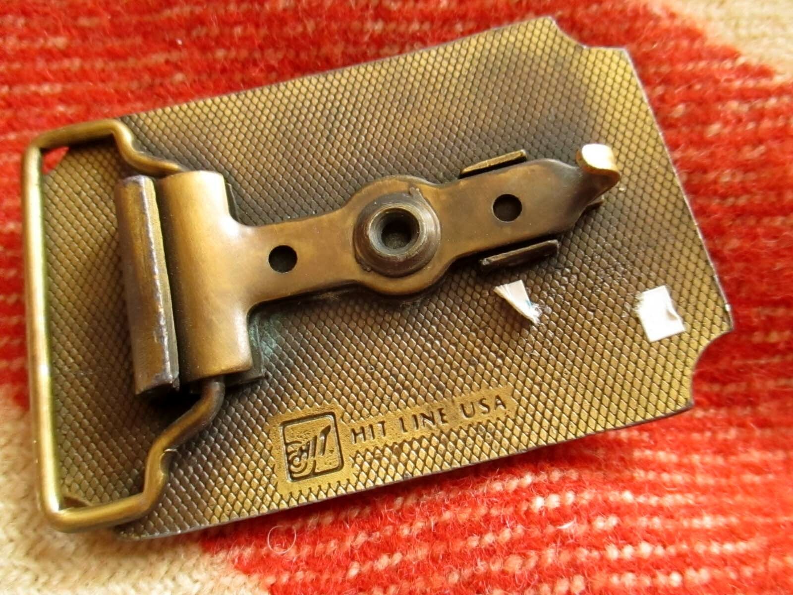 VTG 80s SOLID BRONZE TRINIDAD BENHAM Belt Buckle for 1.5